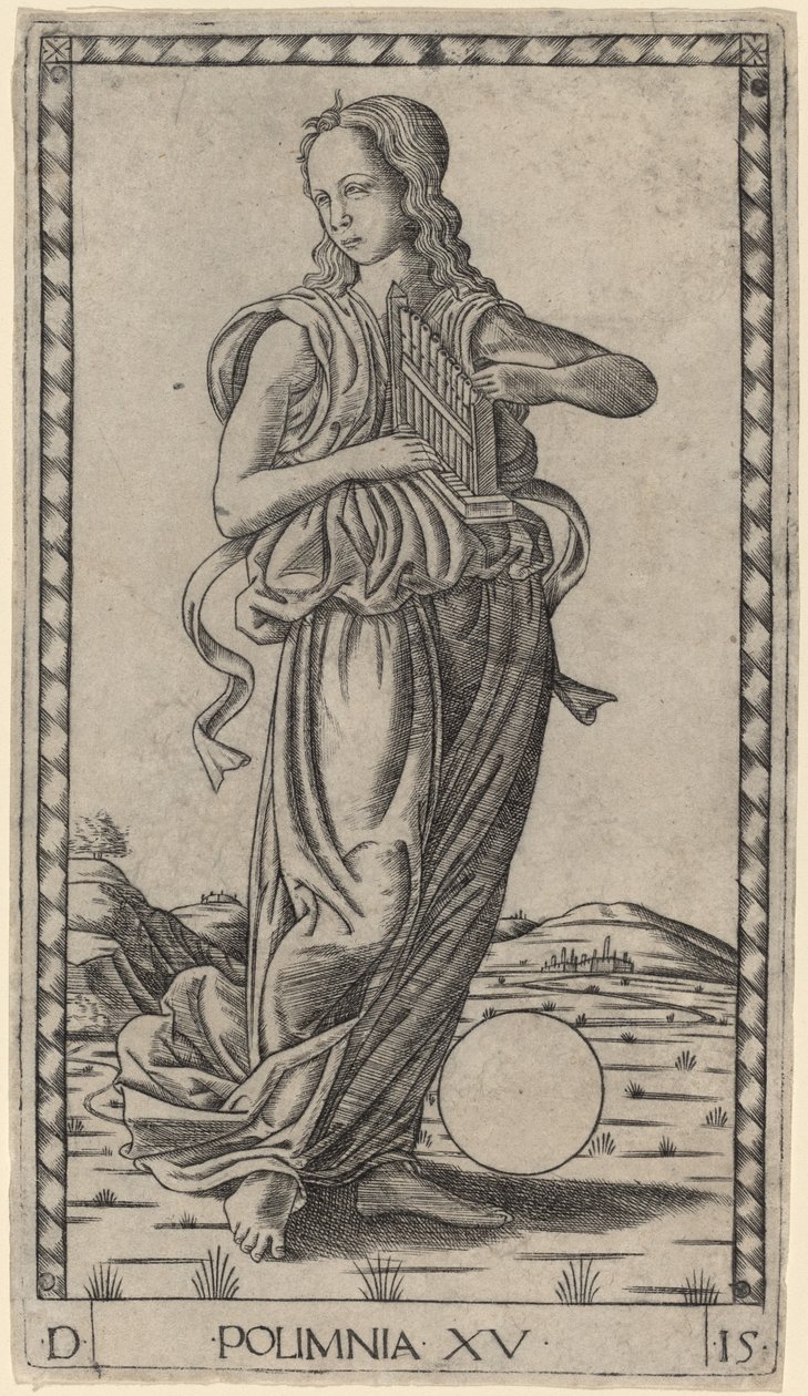 Polimnia (Polyhymnia) av Master of the E Series Tarocchi