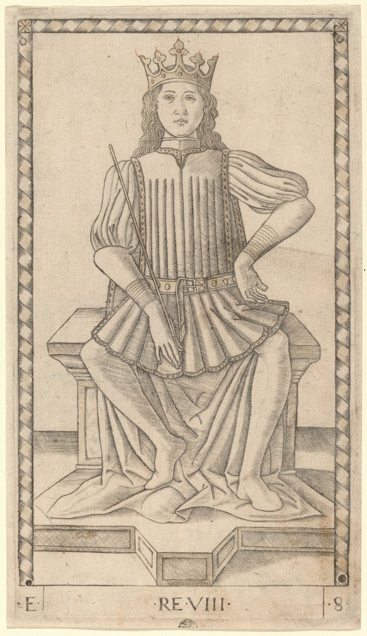 Re (kung) av Master of the E Series Tarocchi