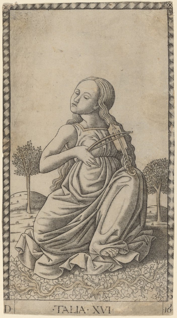 Talia (Thalia) av Master of the E Series Tarocchi