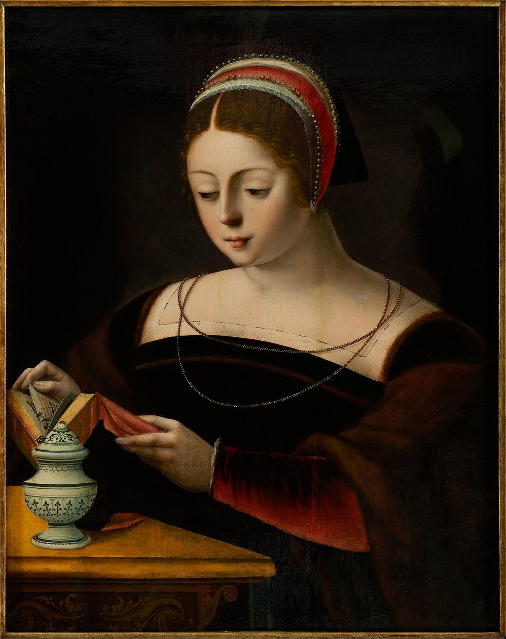 Maria Magdalena, ca 1540. av Master of the Female Half Lengths