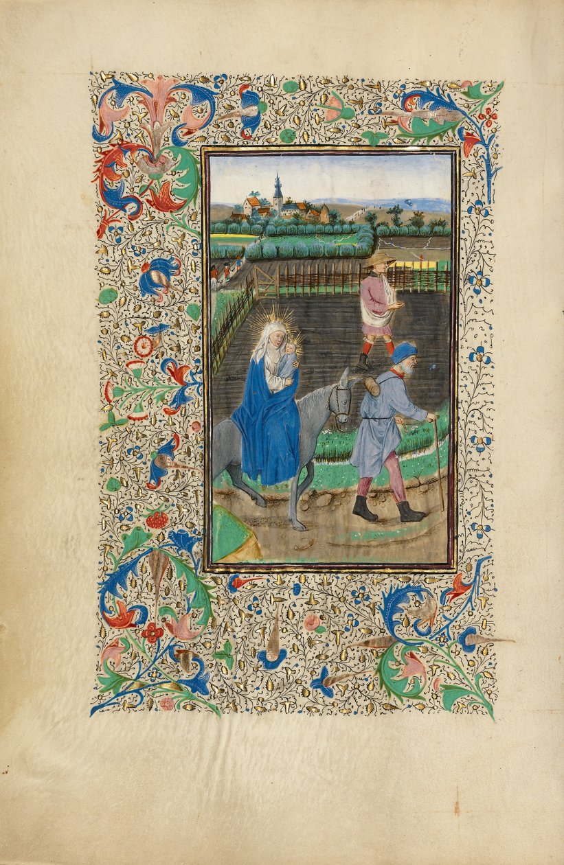 Flykten till Egypten av Master of the Llangattock Hours