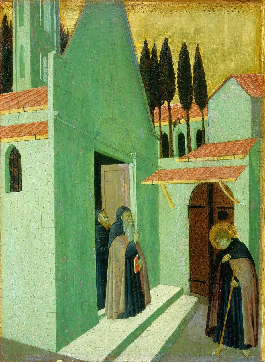 Saint Anthony lämnar sitt kloster av Master of the Osservanza