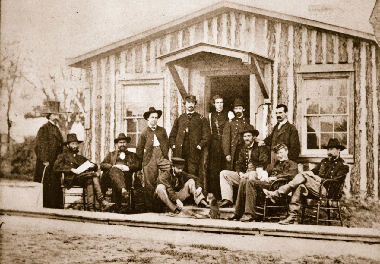 Grants personal, City Point, Virginia, 1864 av Mathew B. Brady