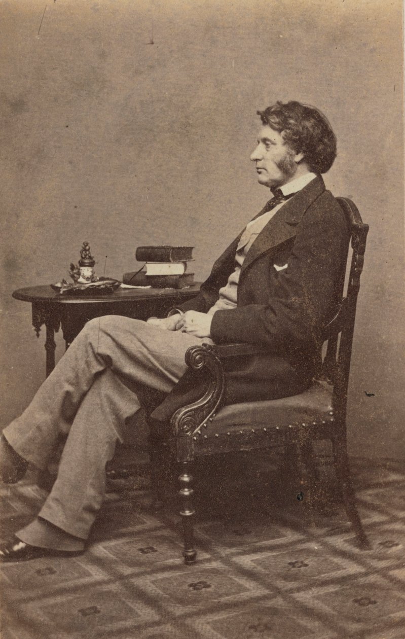 Carte-de-visite-porträtt av Charles Sumner, 1860-talet. av Mathew Brady