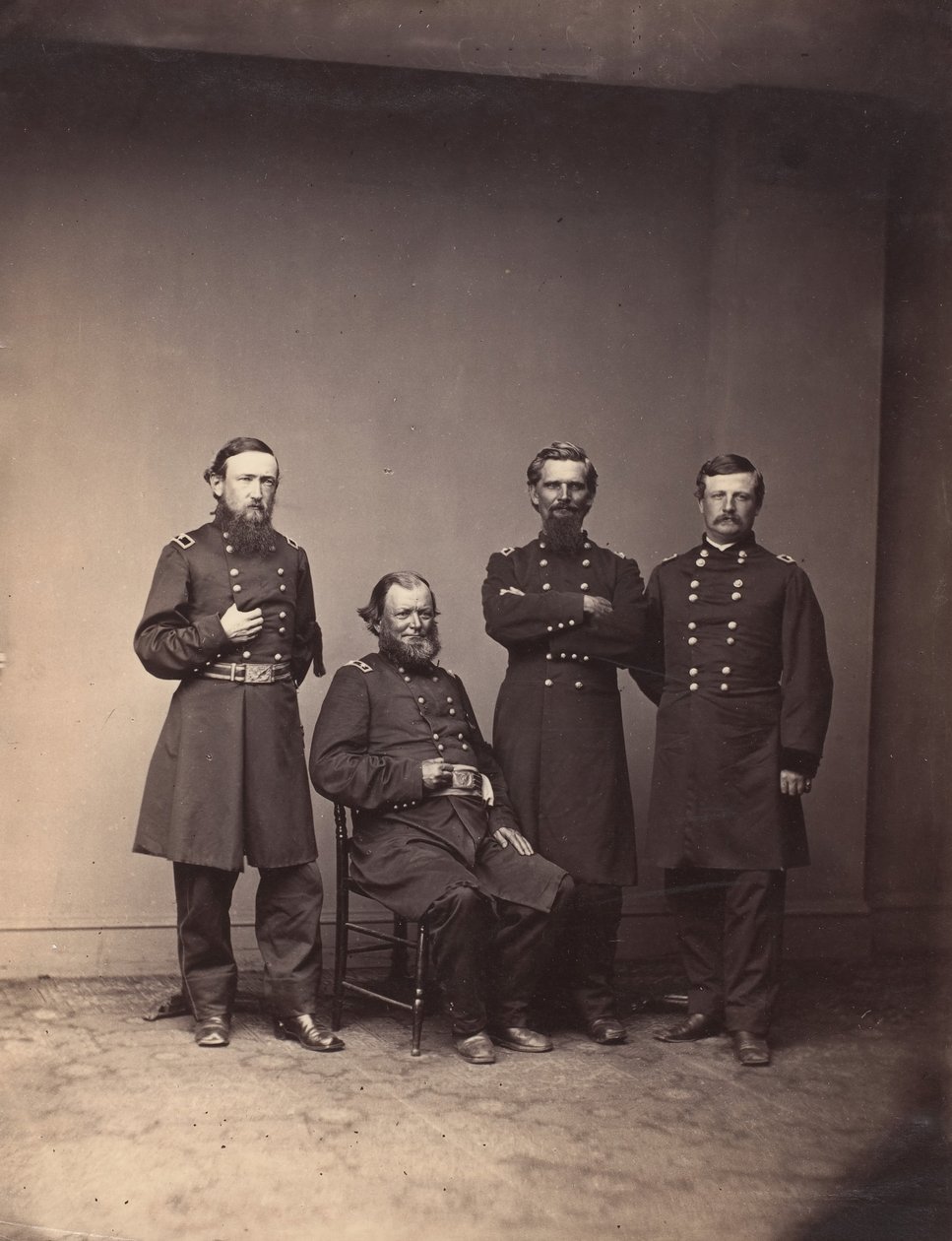 General William Ward and Staff, ca. 1861. av Mathew Brady
