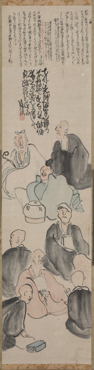 En poetisk sammankomst, sent 1700-tal-tidigt 1800-tal. av Matsumura Goshun
