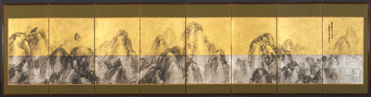 Sjuttotvå toppar mot den blå himlen, 1785. av Matsumura Goshun