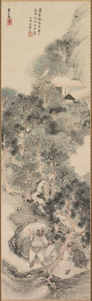 Water Margin Bandits, sent 1700-tal-tidigt 1800-tal. av Matsumura Goshun