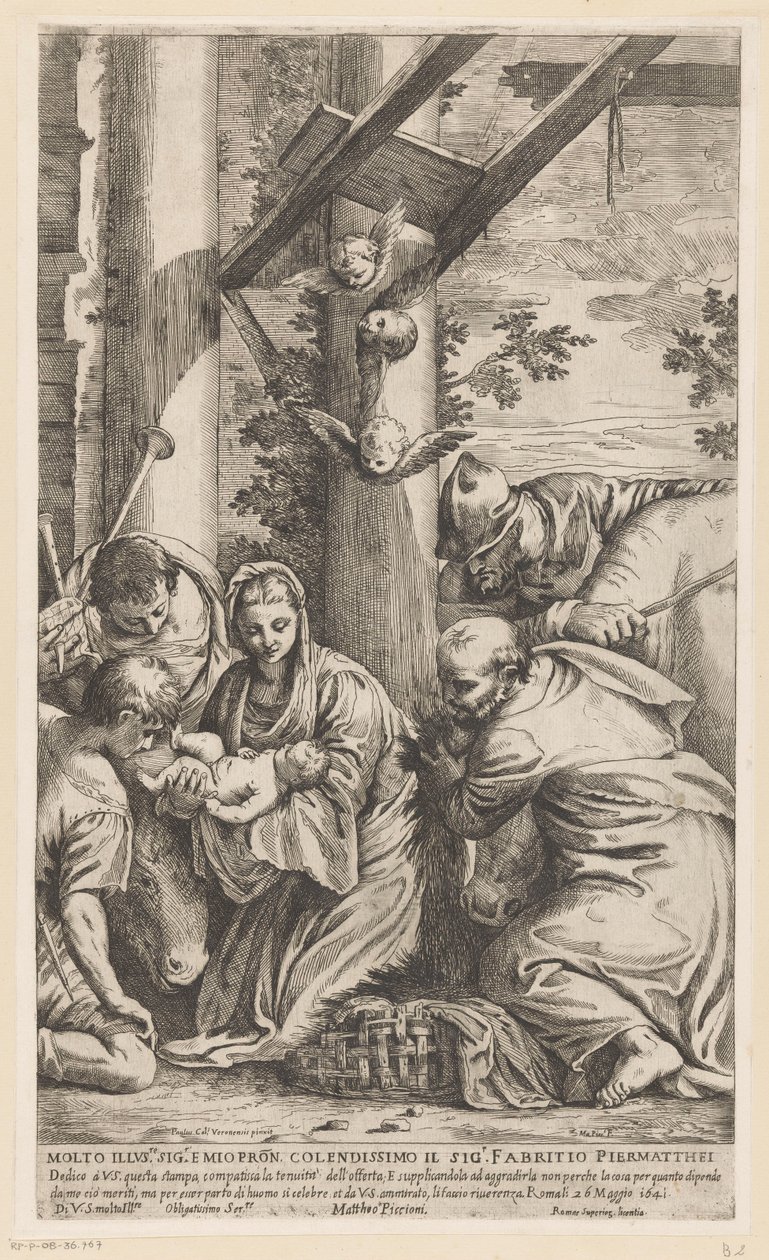 Tillbedjan av herdarna av Matteo Piccioni