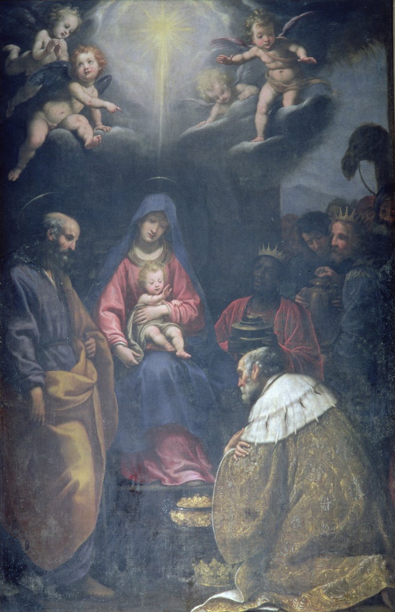 Tillbedjan av Magi, 1629 av Matteo Rosselli