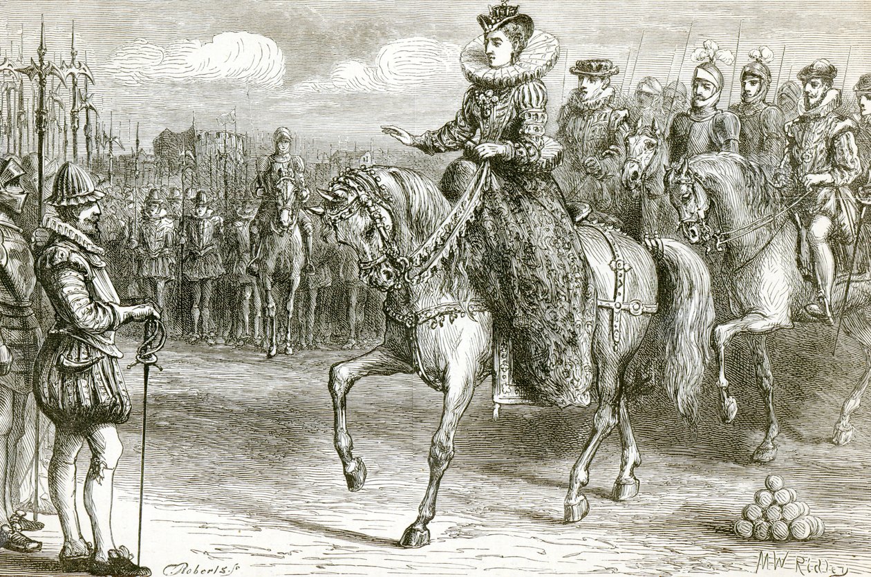 Drottning Elizabeth i Tilbury av Matthew White Ridley