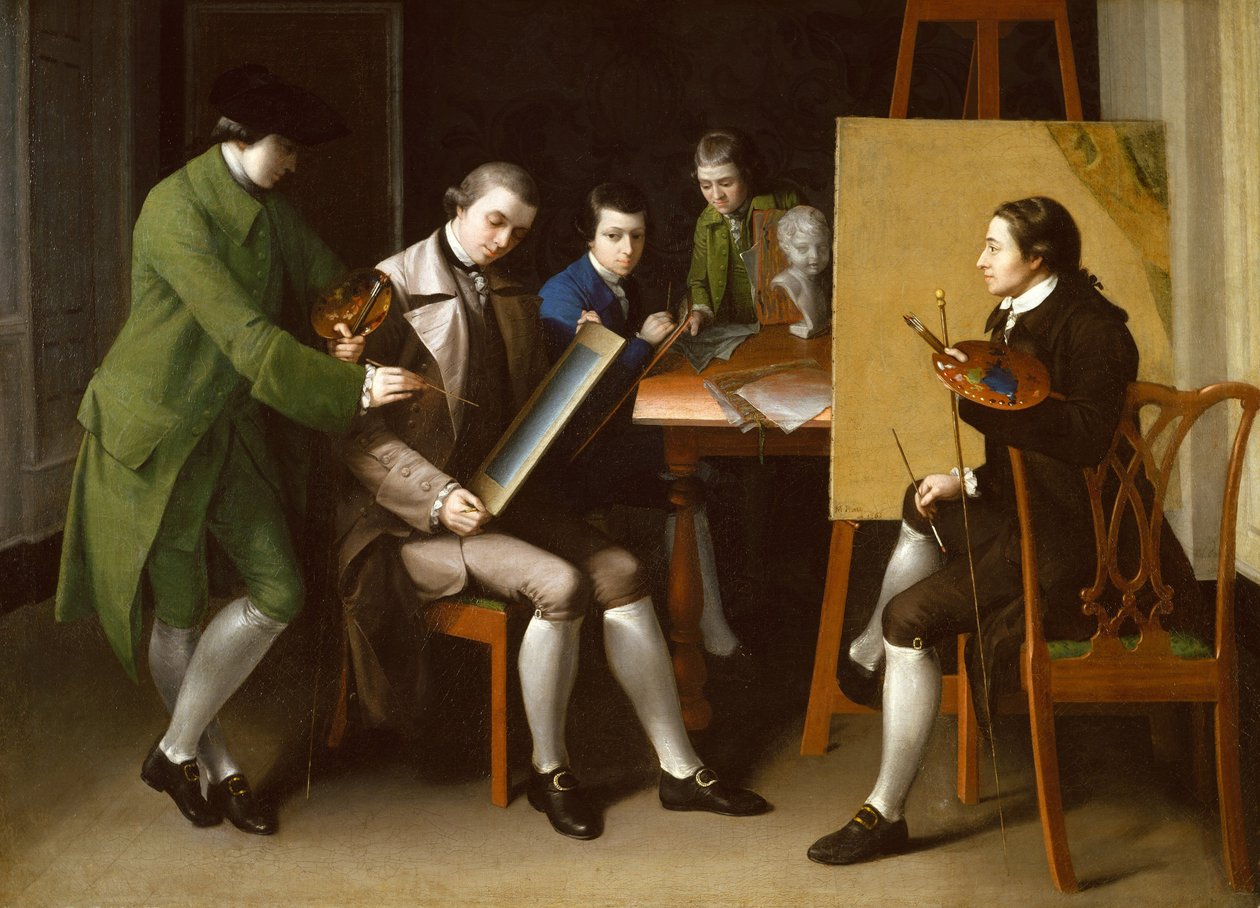 Den amerikanska skolan, 1765 av Matthew Pratt