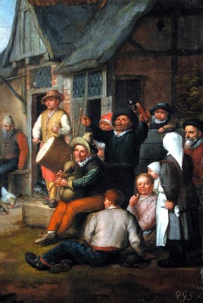 Detalj från Böndernas dans, 1678 (se även 150651) av Matthias Scheits