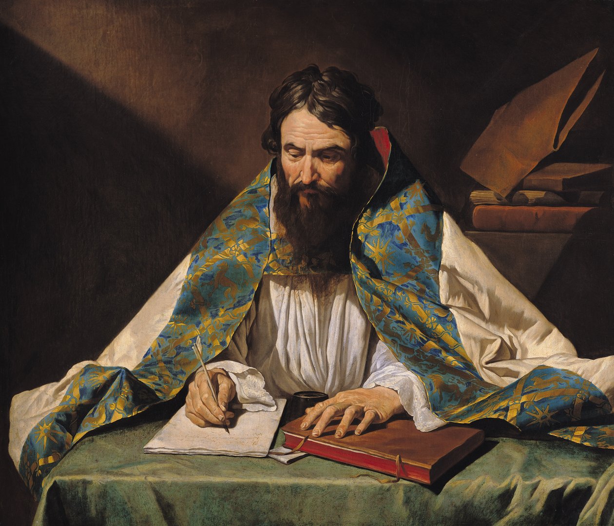 St. Ambrose (339-97), c.1633-39 swed av Matthias Stomer