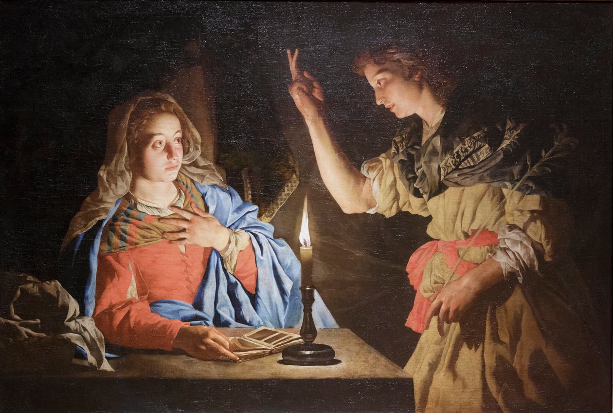 Tillkännagivande av Matthias (c.1600 p.1650) Stomer