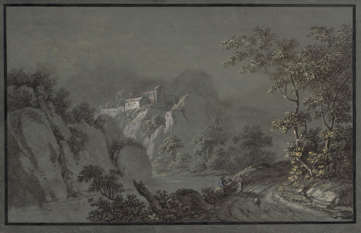 Italienskt landskap av Matthias Rudolf Toma