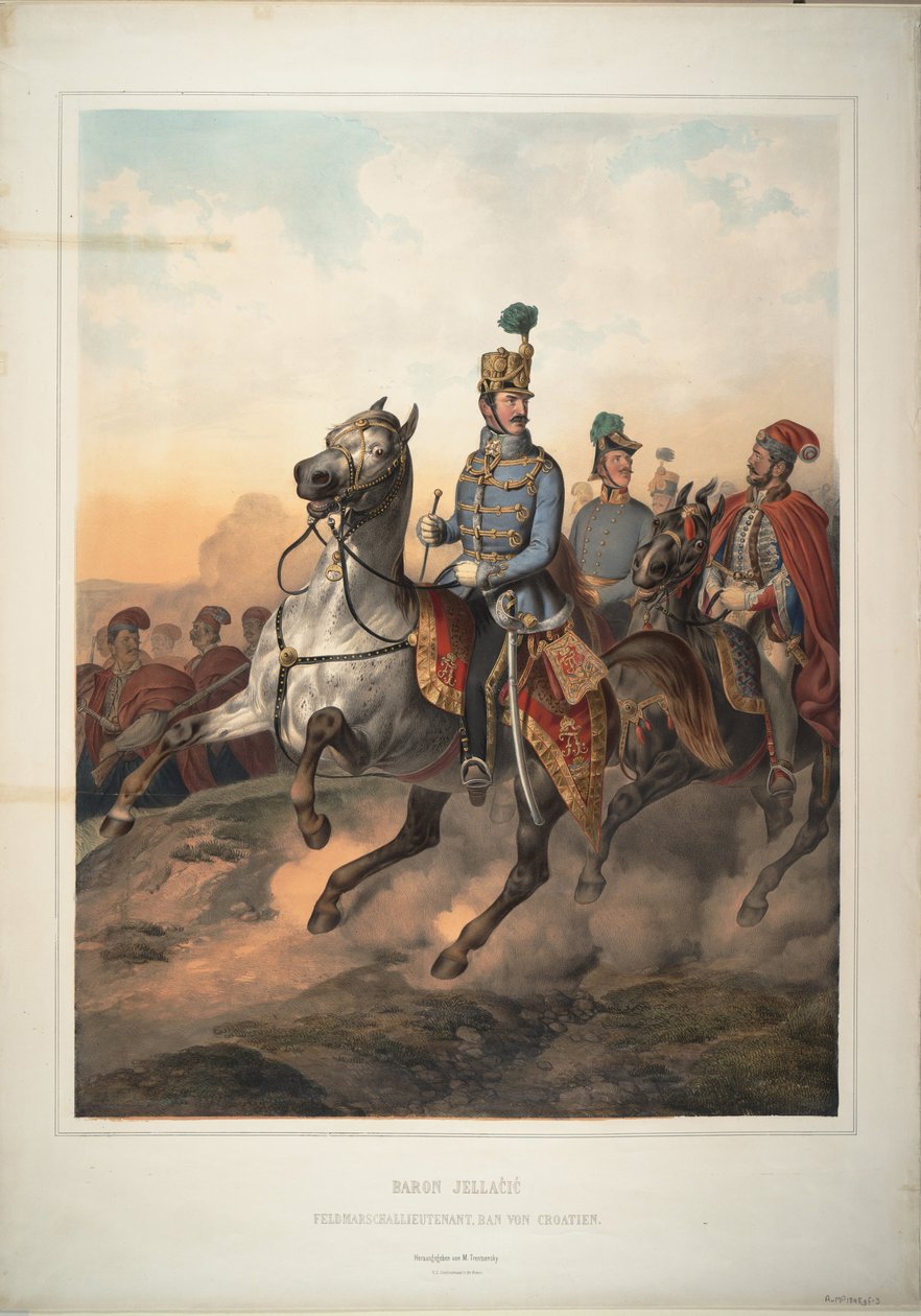 Greve Josip Jelacic av Buim, 1849 av Matthias Trentsensky