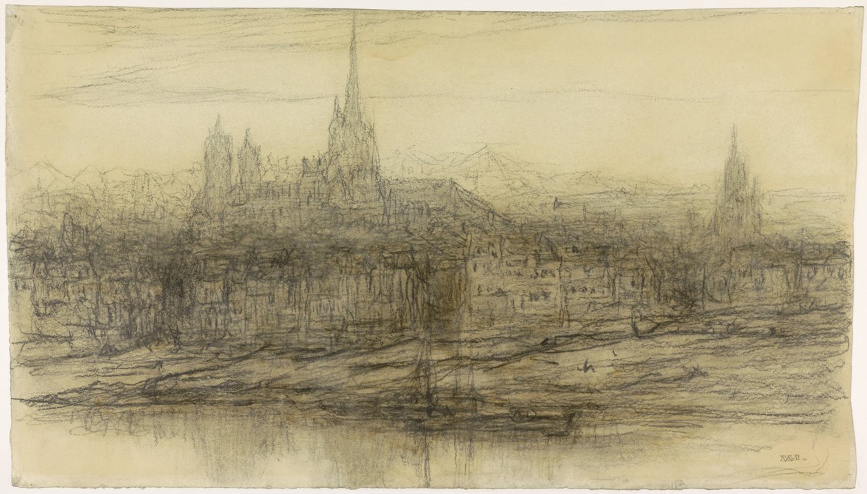Utsikt över Rouen av Matthijs Maris