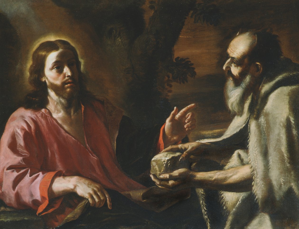 Kristus frestad av Satan av Mattia Preti