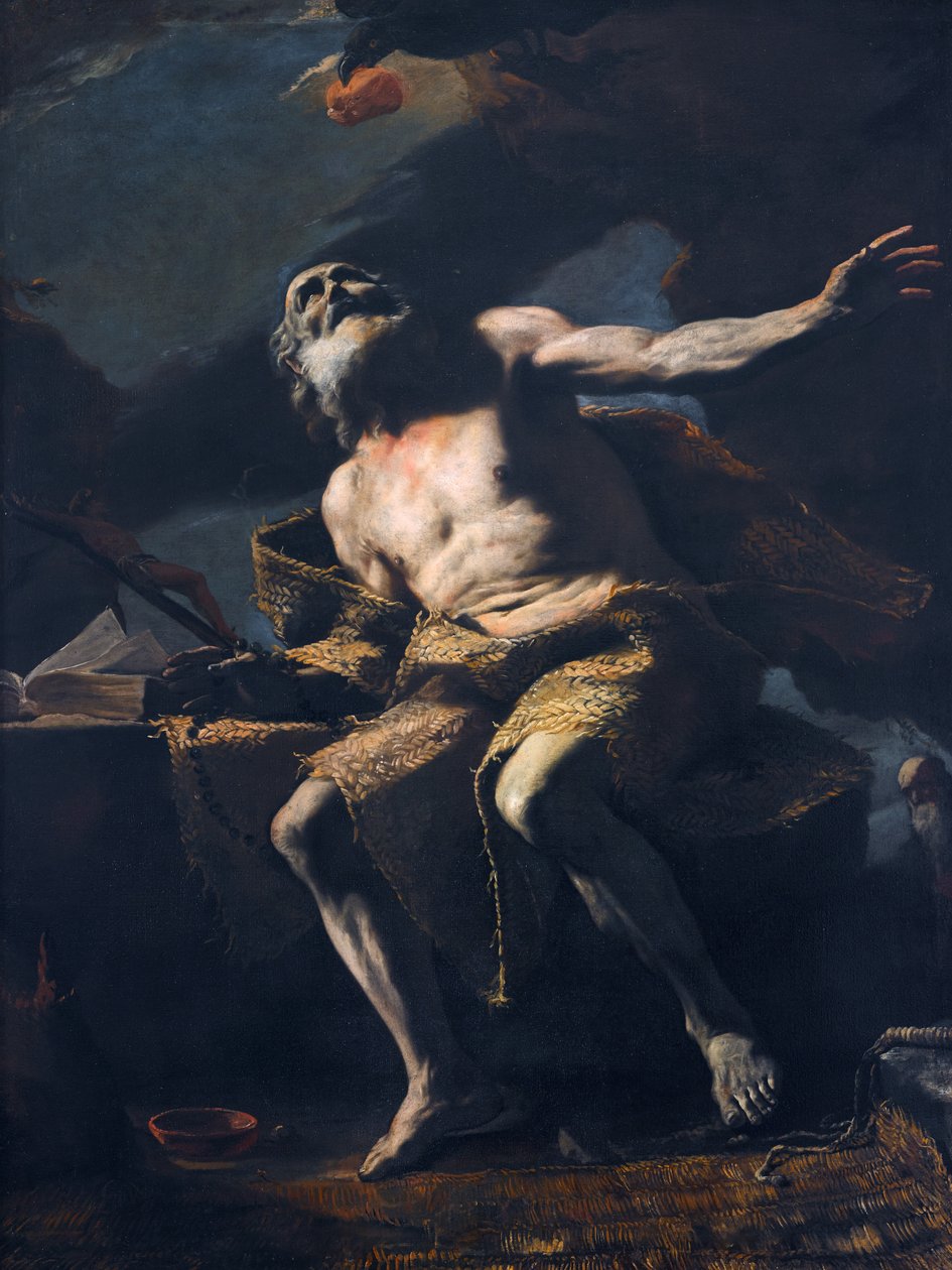 Sankt Paul en eremit av Mattia Preti