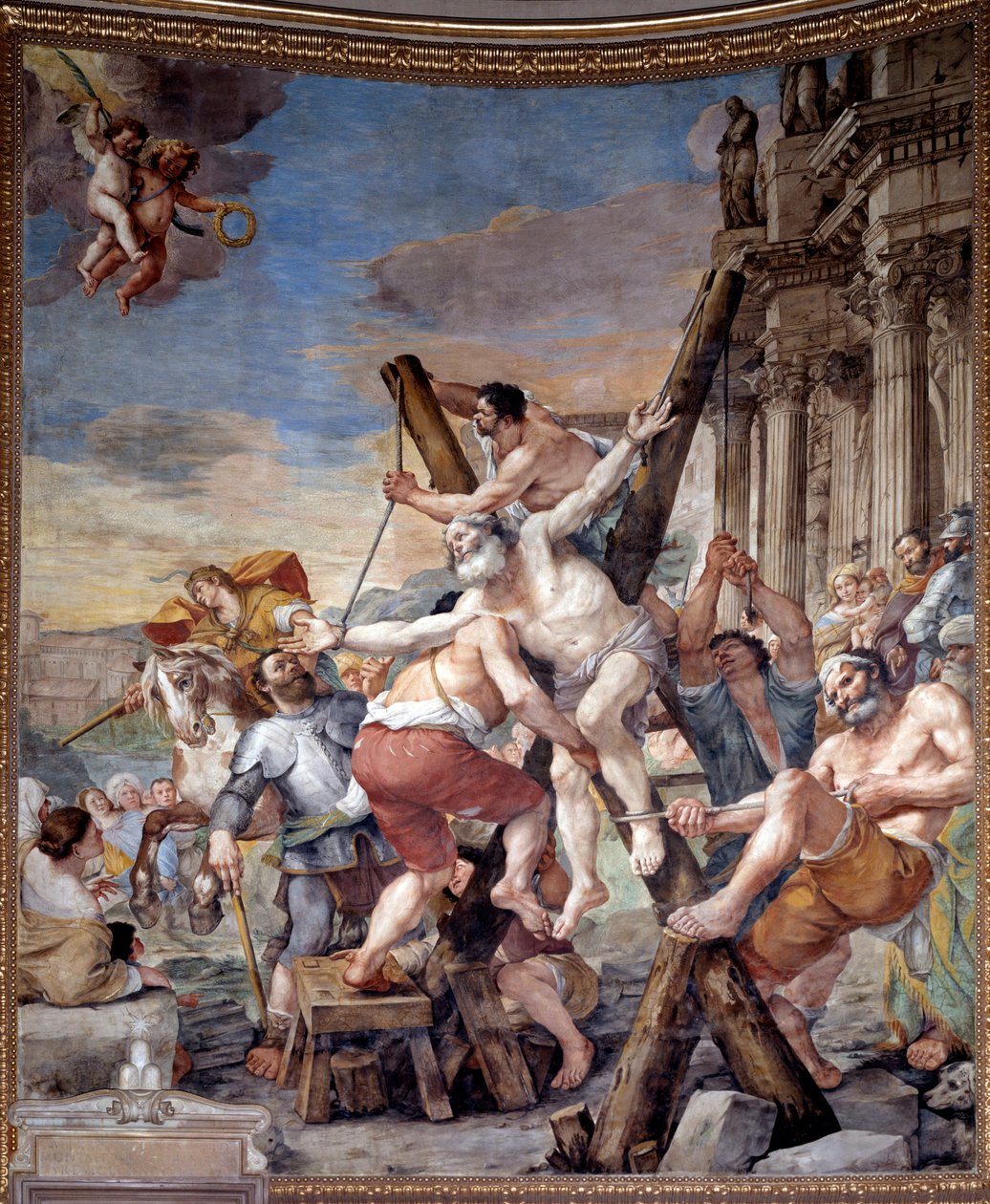 Martyrium of St Andrew (fresk av Mattia Preti