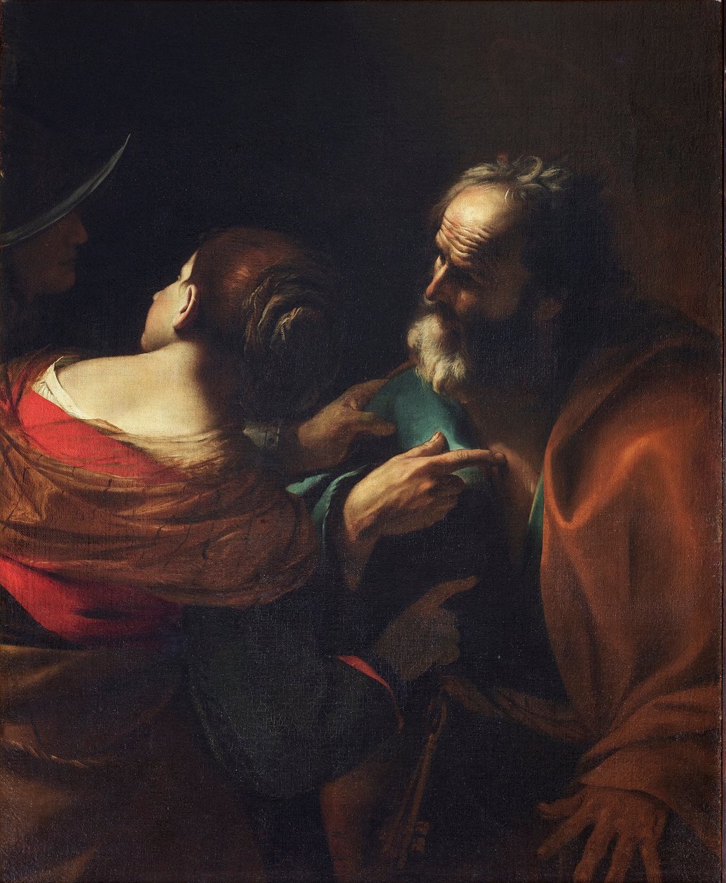 Sankt Peters förnekelse, ca 1637-1640. av Mattia Preti