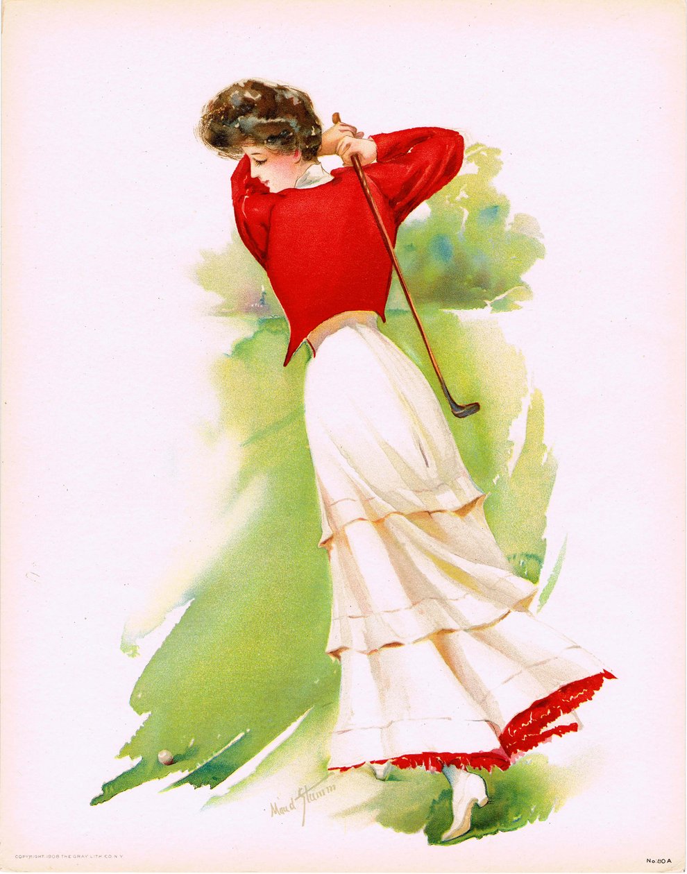 Lady Golfer, 1908. av Maud Stumm