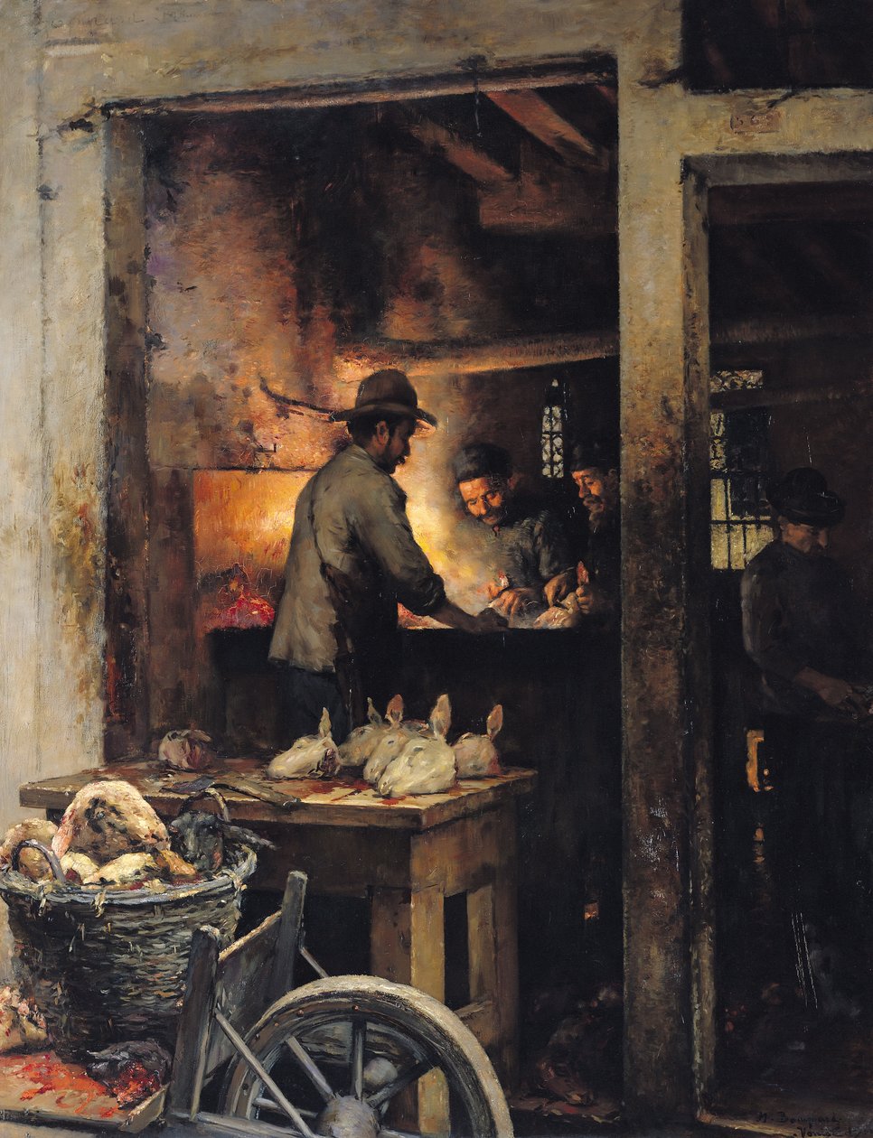 Tripslagarna på Calle de la Madone, Venedig, 1900 av Maurice Bompard
