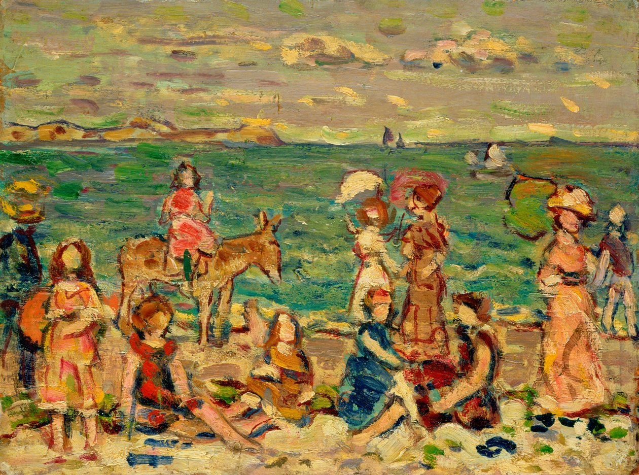 Strandscen, ca 1912-13 av Maurice Brazil Prendergast