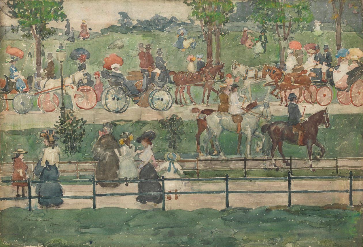 Central Park, 1900 av Maurice Brazil Prendergast
