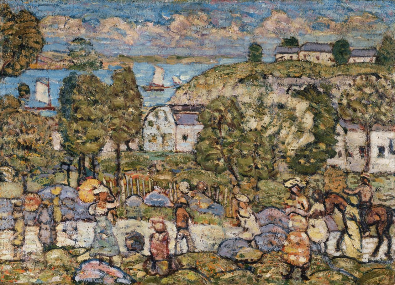 Landscape Near Nahant av Maurice Brazil Prendergast