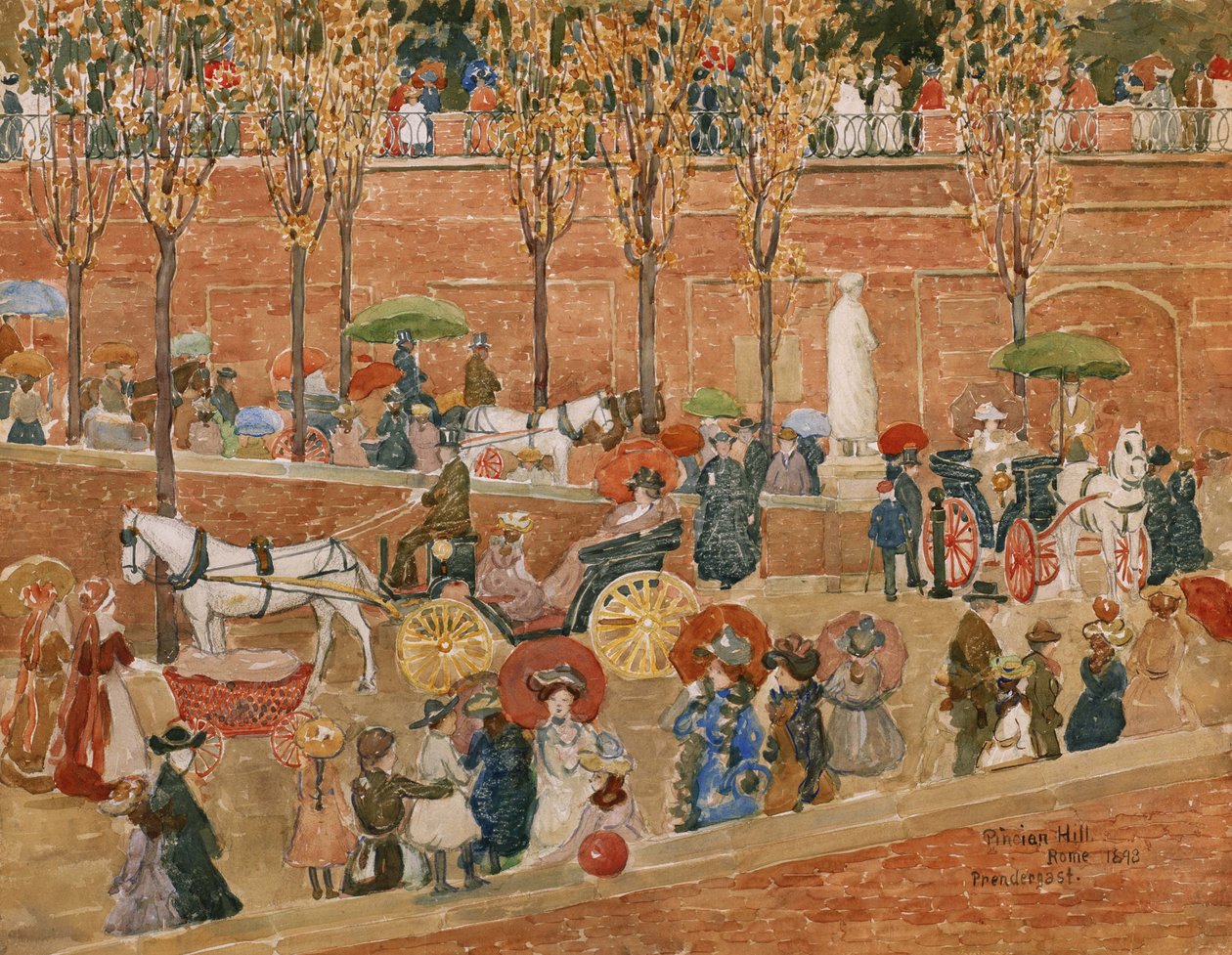 Pincian Hill, Rome av Maurice Brazil Prendergast