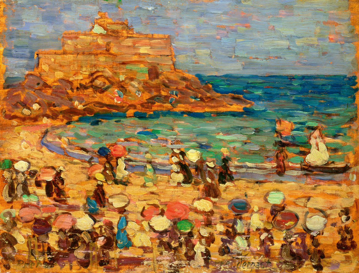 Havslandskap vid St. Malo av Maurice Brazil Prendergast