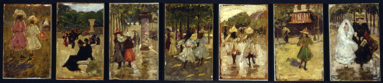 Skisser i Paris, c.1892-94 av Maurice Brazil Prendergast
