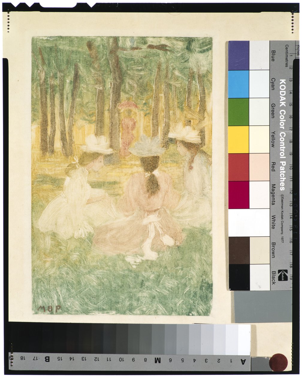 The Picnic, ca 1895-97 (monotyp) av Maurice Brazil Prendergast