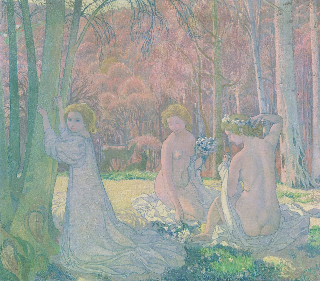 Figurer i ett vårlandskap, 1897 av Maurice Denis