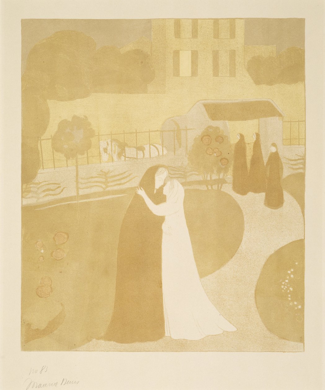 La Visitation a la Villa Montrouge, 1896 (litografi i färg) av Maurice Denis