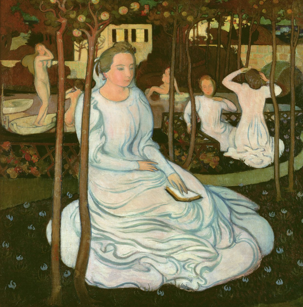 De kloka jungfrus fruktträdgård, 1893 av Maurice Denis