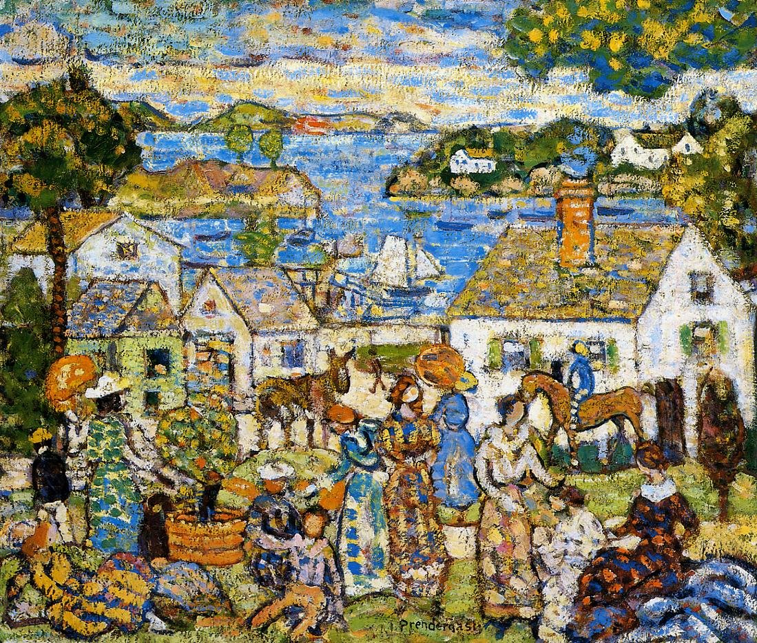 New England Harbor av Maurice Brazil Prendergast