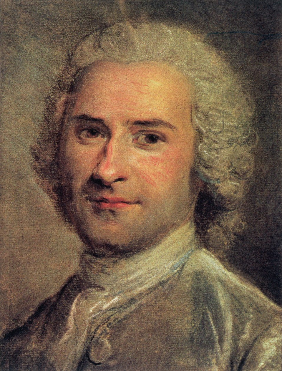 Porträtt av Jean Jacques Rousseau, 1712-78 (tryck) av Maurice Quentin de La Tour
