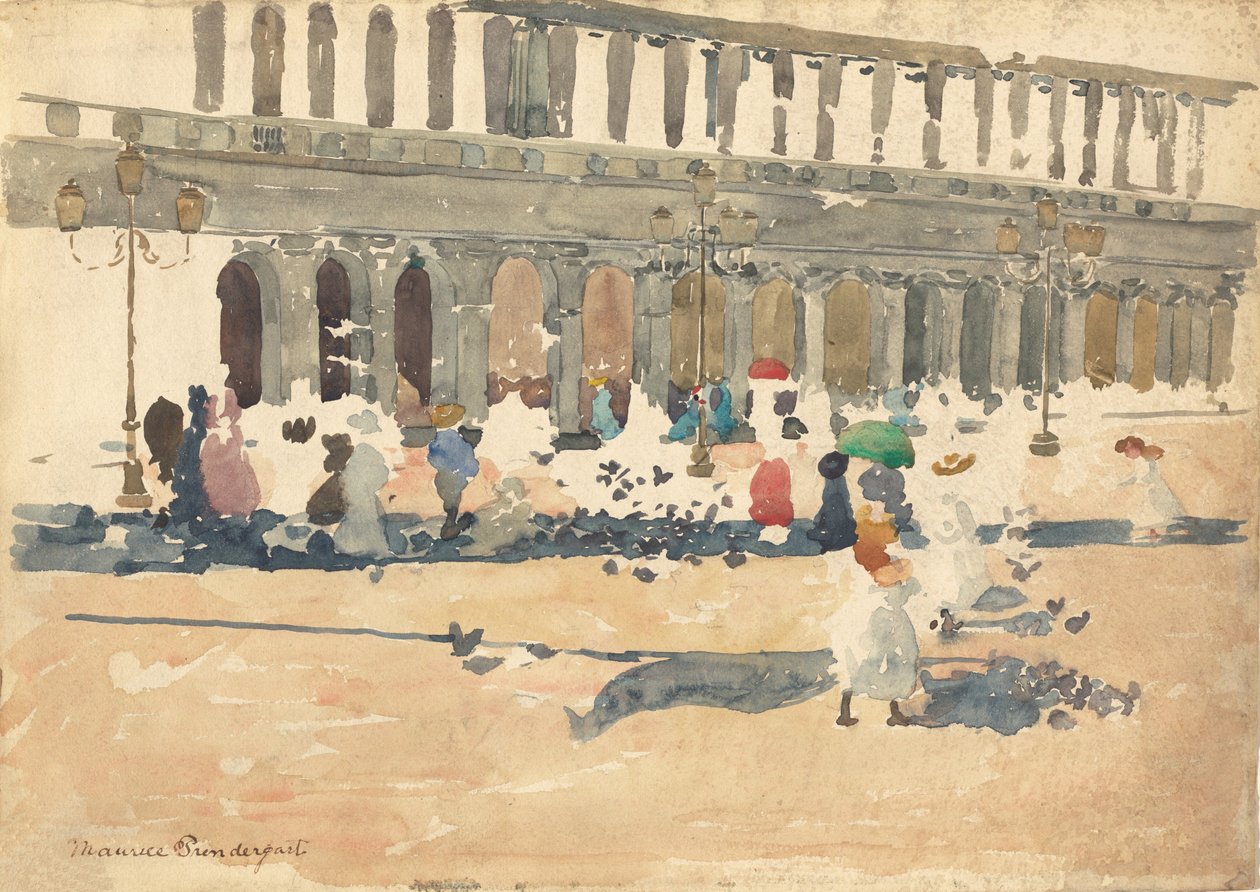 Caffè Florian i Venedig, 18981899. av Maurice Brazil Prendergast