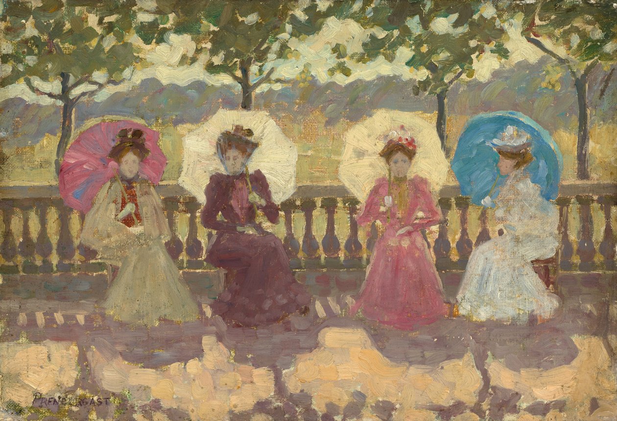 I parken, Paris, 1891. av Maurice Brazil Prendergast