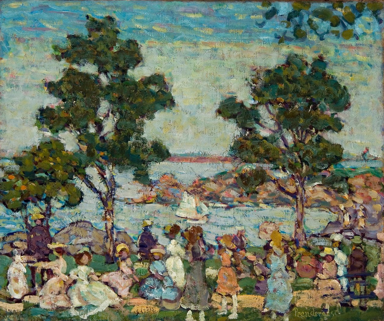 Landskap (parkscen) av Maurice Brazil Prendergast