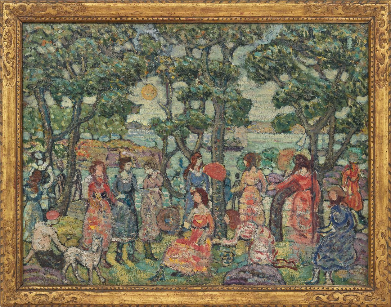Landskap med figurer, 1921 av Maurice Brazil Prendergast