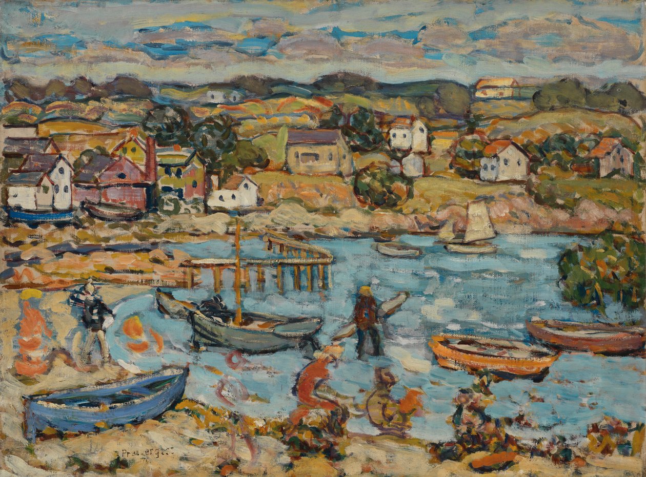 Marblehead hamn av Maurice Brazil Prendergast