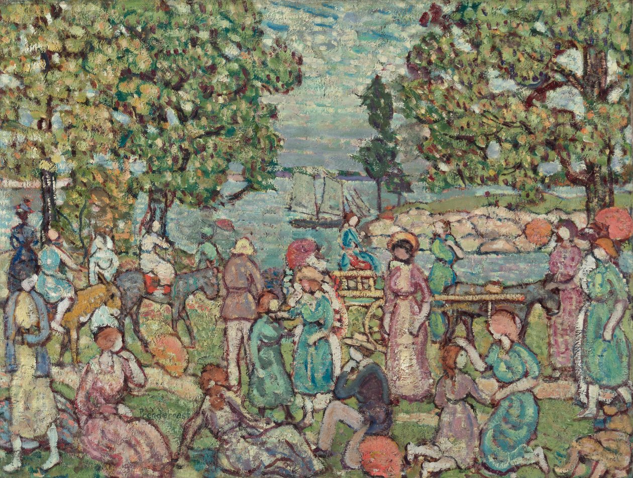 På stranden, nr 3, 1915 av Maurice Brazil Prendergast