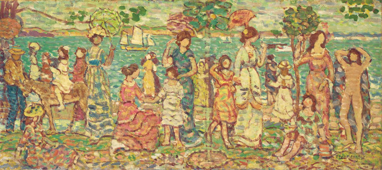Promenade, c.1914-15 av Maurice Brazil Prendergast