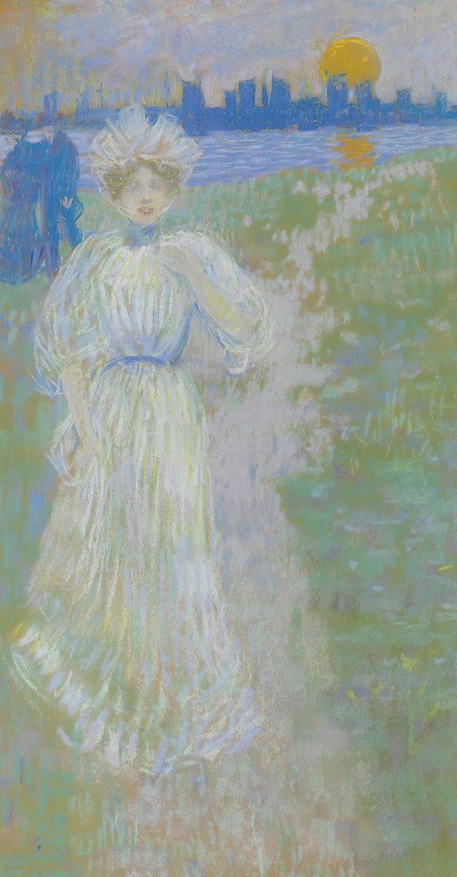 Solnedgång, Boston av Maurice Brazil Prendergast