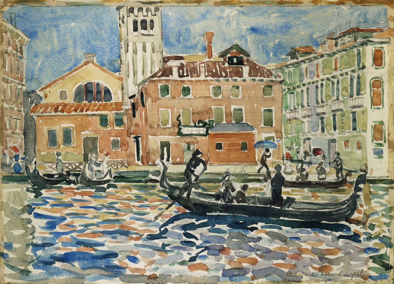 Venedig, ca 1909 av Maurice Brazil Prendergast