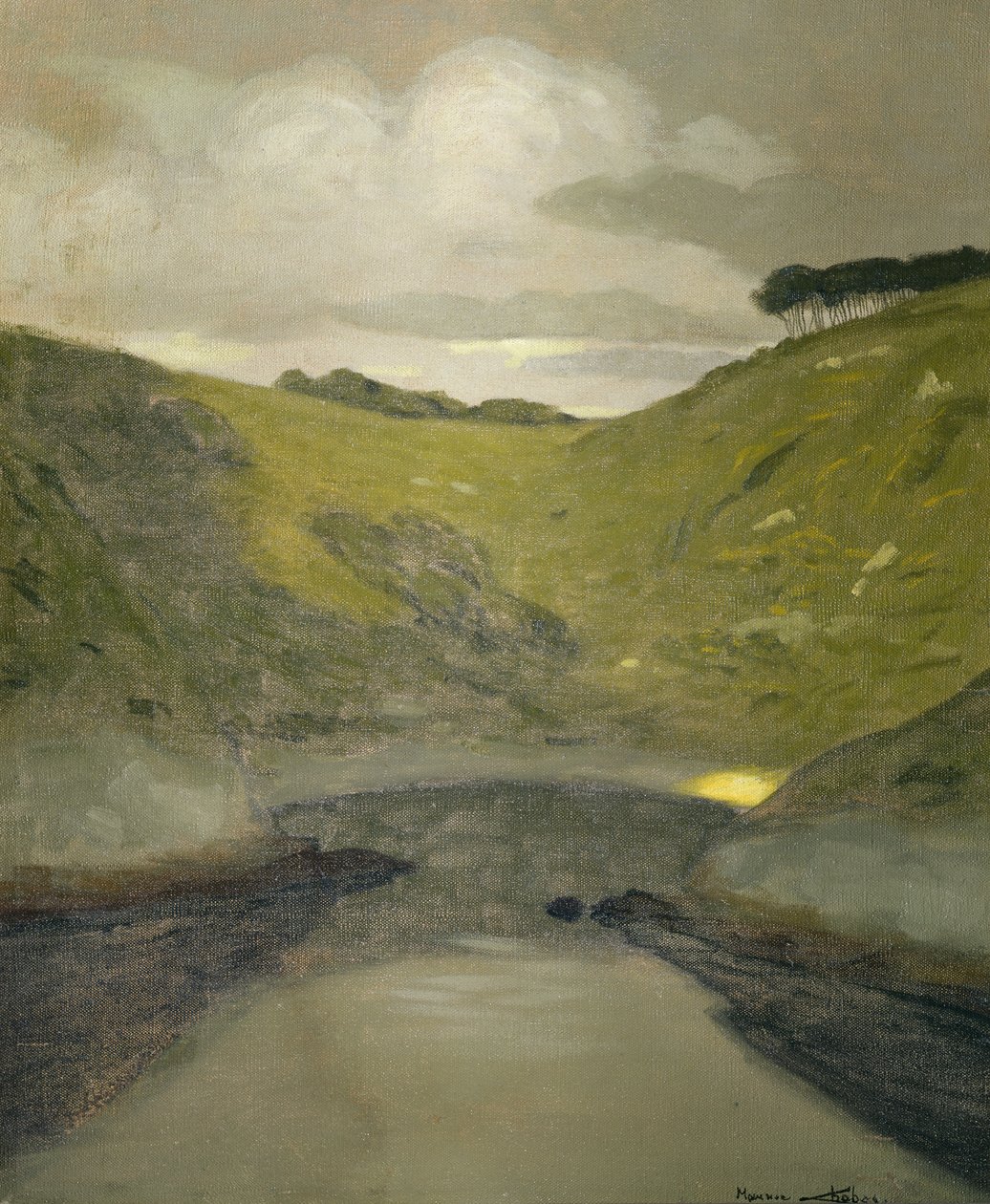 Landskap (olja på duk) av Maurice Chabas